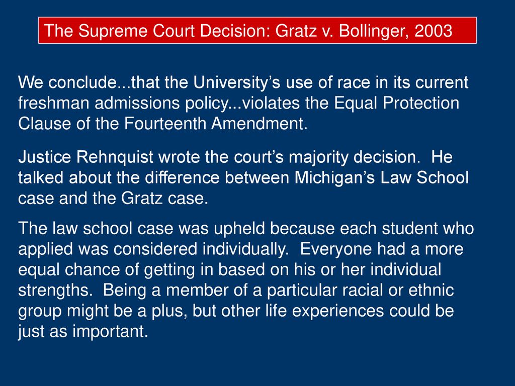 Gratz v bollinger clearance